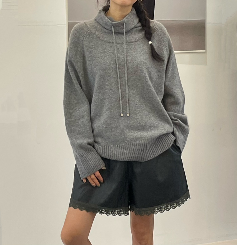 NEOUL東大門㊣直郵女裝新品休閑時尚推薦熱賣25秋冬人氣針織衫NEOUL/ahin雙領標簽針織衫
