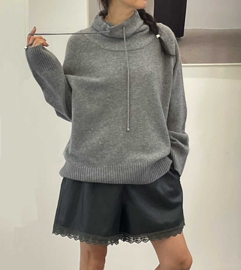 NEOUL東大門㊣直郵女裝新品休閑時尚推薦熱賣25秋冬人氣針織衫NEOUL/ahin雙領標簽針織衫