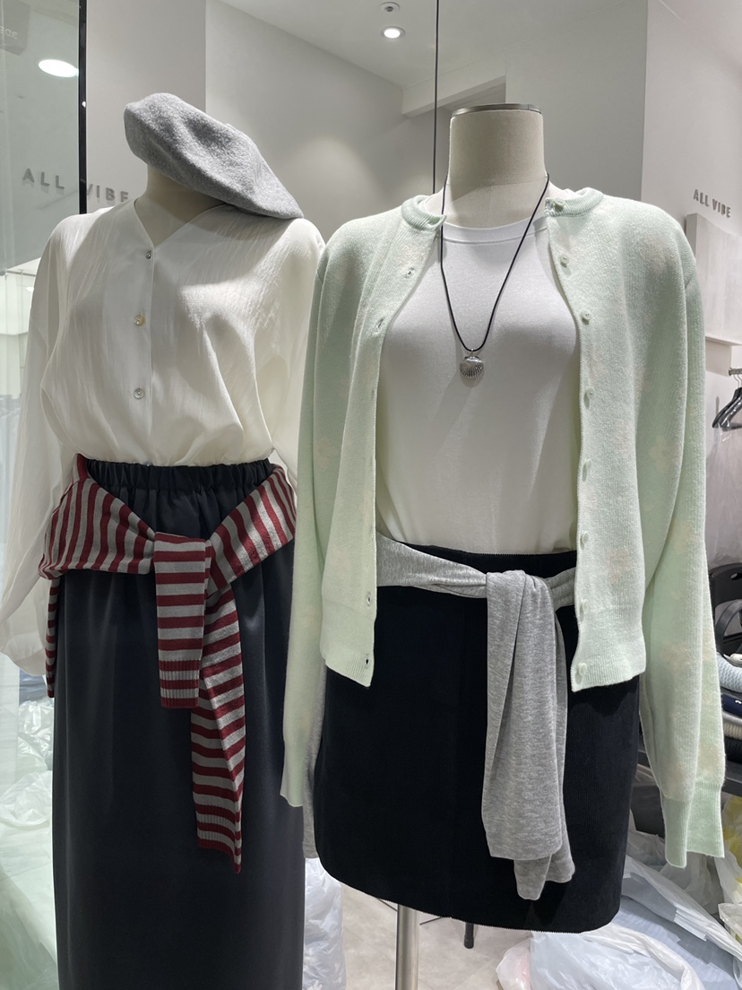 ALLVIBE韓國直郵㊣女裝新品推薦25秋冬職業熱賣人氣真品針織衫ALLVIBE針織衫