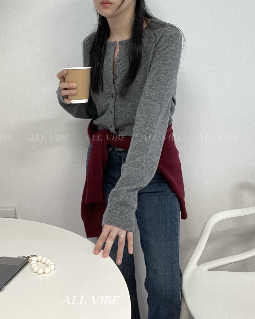 ALLVIBE韓國直郵㊣女士新品休閑職業人氣25秋冬時尚推薦針織衫ALLVIBE針織衫
