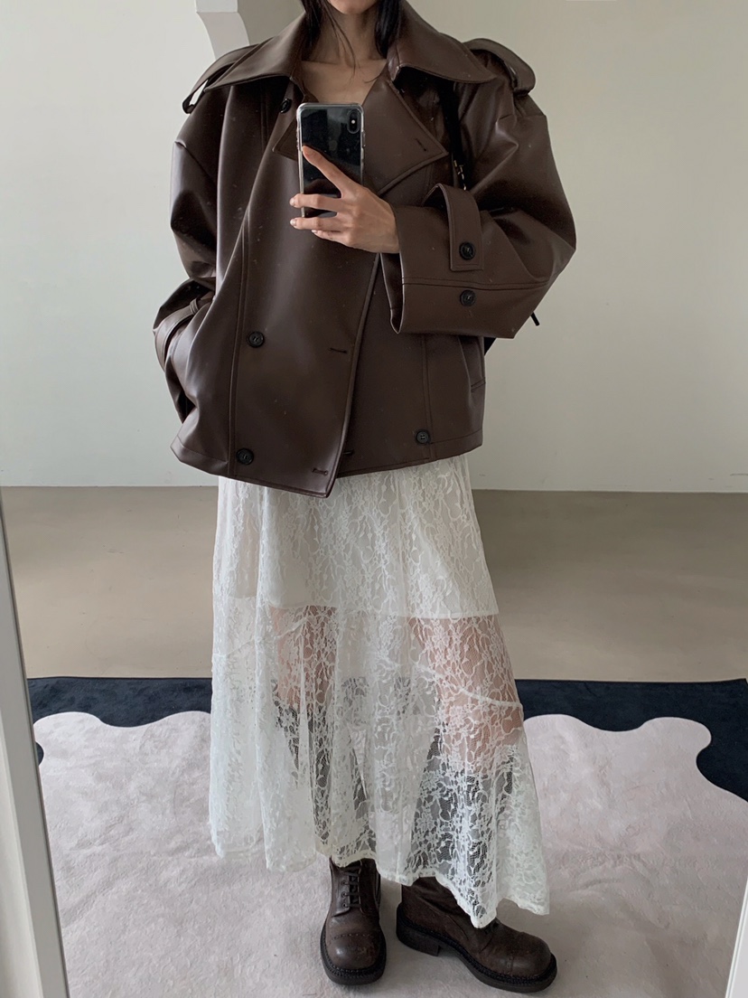VERANDA韓國直郵㊣女士新款熱賣休閑推薦時尚職業真品夾克皮革VERANDA夾克