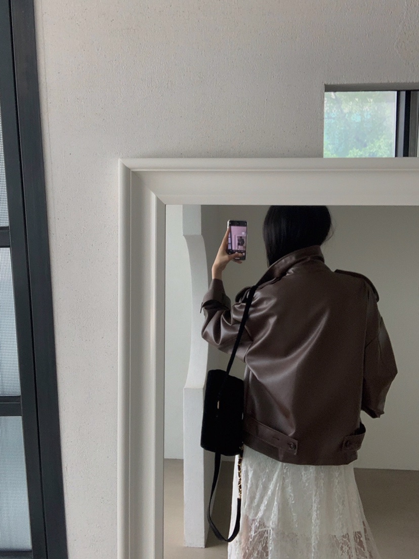 VERANDA韓國直郵㊣女士新款熱賣休閑推薦時尚職業真品夾克皮革VERANDA夾克