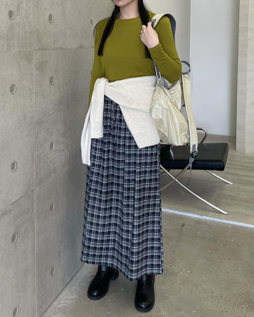 ALLVIBE東大門㊣代購女裝新款熱賣25秋冬真品休閑時尚人氣長裙ALLVIBE長裙圖色2