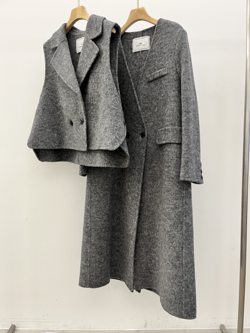 DARAK東大門㊣代購女裝新款真品推薦休閑中長款大衣手工制作DARAK中長款大衣圖色2