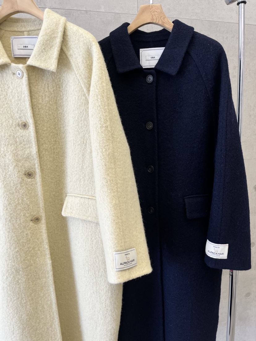 DARAK東大門㊣實拍女士新品25秋冬時尚中長款大衣手工制作羊駝DARAK中長款大衣