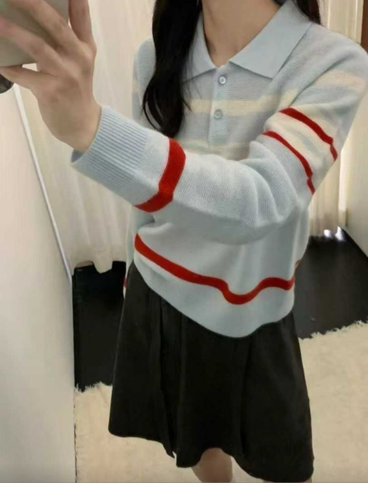 BOBBIE DOLL東大門㊣實拍女士新品25秋冬時尚休閑人氣針織衫BOBBIE DOLL針織衫