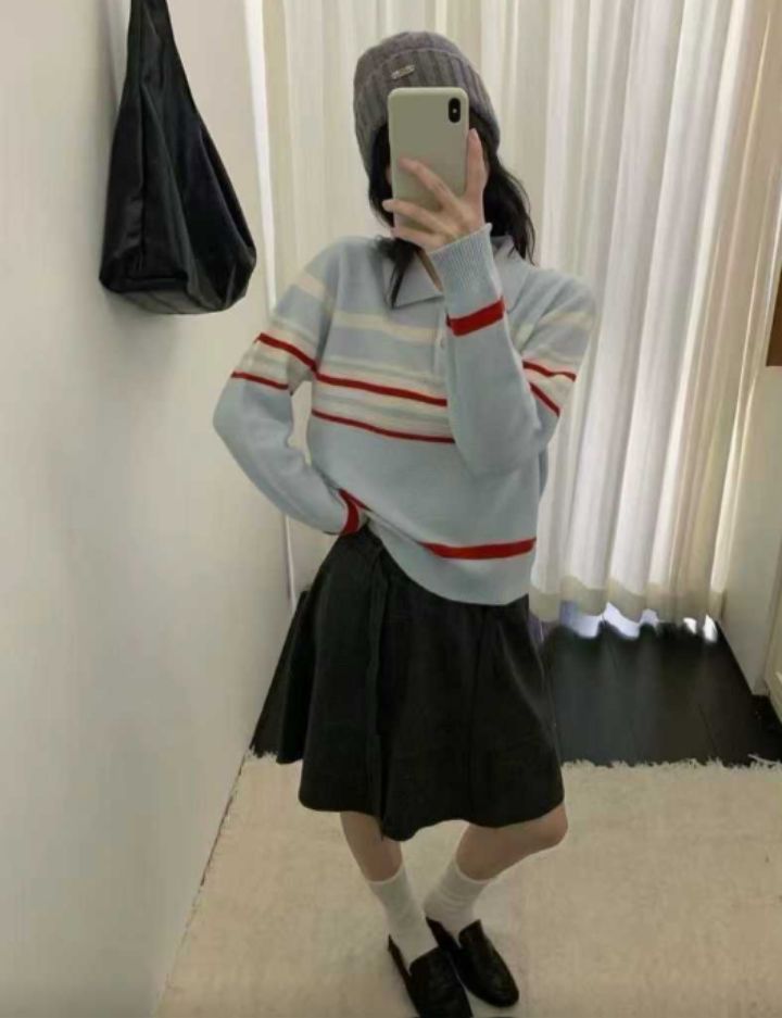 BOBBIE DOLL東大門㊣實拍女士新品25秋冬時尚休閑人氣針織衫BOBBIE DOLL針織衫圖色3