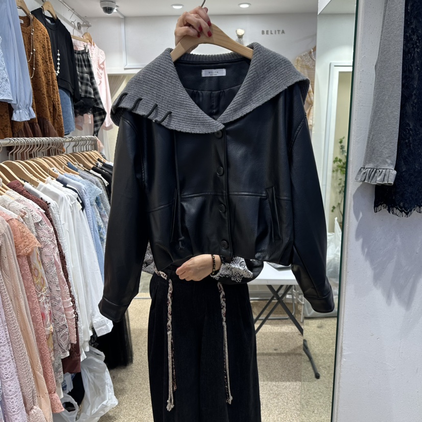 BELITA東大門㊣代購女士新品人氣25秋冬職業休閑推薦夾克披肩BELITA夾克圖色1