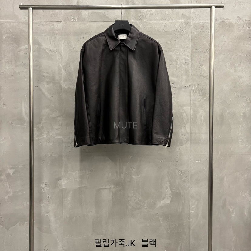 MUTE-P韓國直郵㊣女士新品職業人氣時尚熱賣25秋冬皮衣皮革MUTE皮衣圖色1