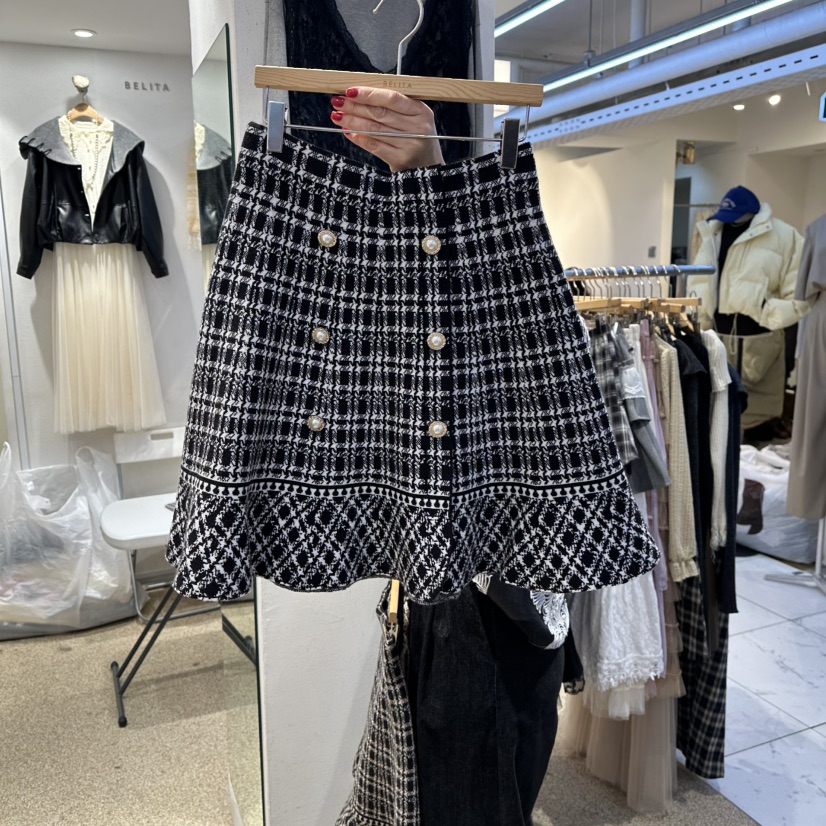 BELITA東大門㊣實拍女士新品熱賣職業25秋冬真品時尚人氣短裙BELITA短裙圖色1