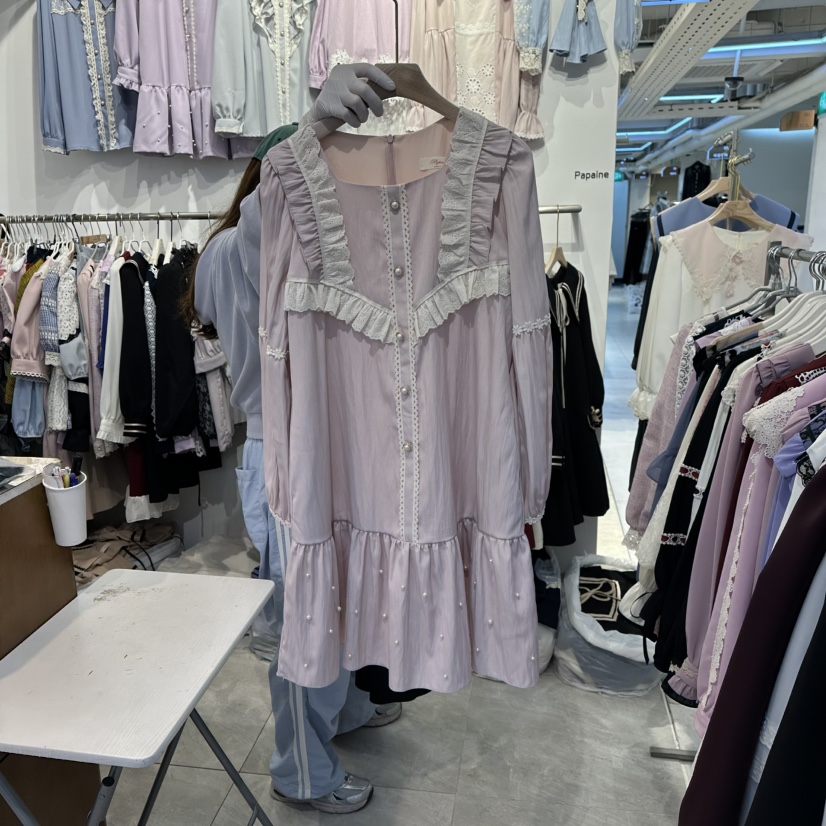 PAPA東大門㊣代購女士新品真品推薦時尚人氣25秋冬熱賣連衣裙PAPA連衣裙圖色1