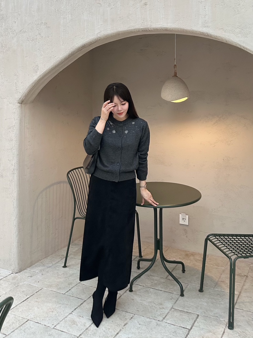 2ND GATE韓國代購㊣女裝新款25秋冬職業時尚真品針織衫安哥拉2ND GATE針織衫