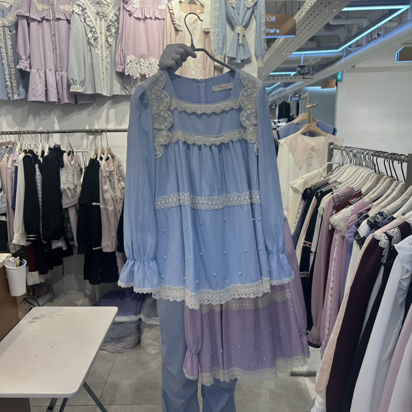 PAPA東大門㊣實拍女裝新品真品25秋冬推薦熱賣職業襯衫蕾絲衫PAPA襯衫/蕾絲衫圖色2