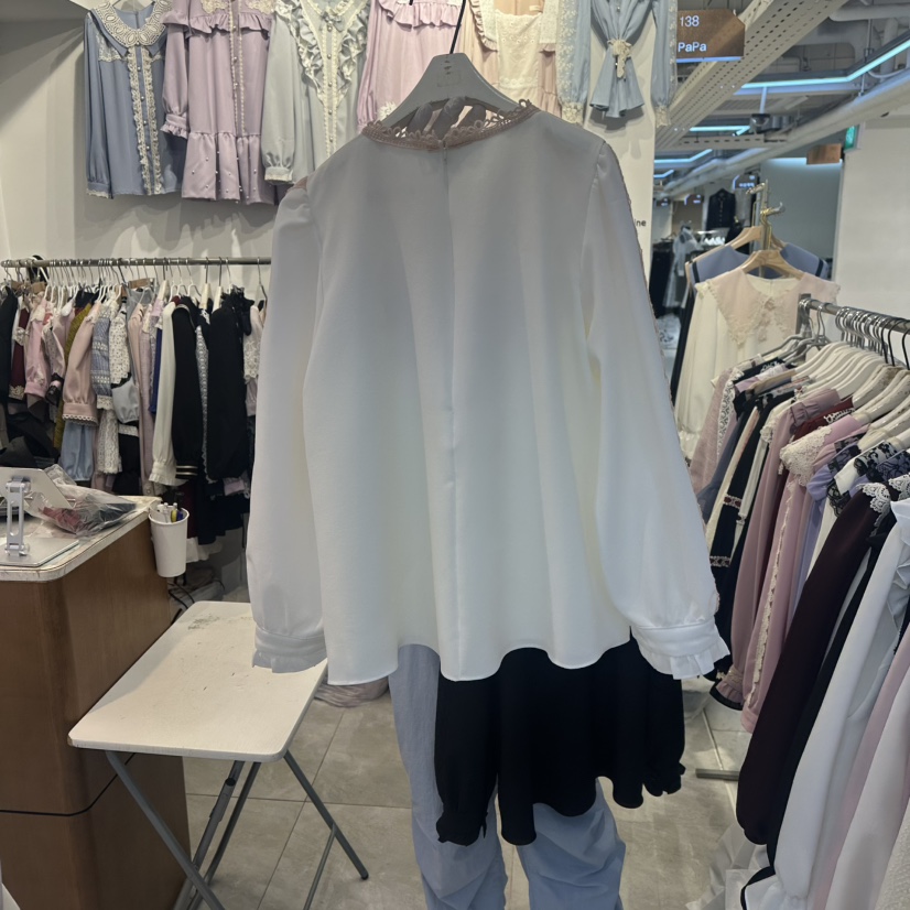 PAPA東大門㊣代購女士新品時尚休閑熱賣真品推薦襯衫蕾絲衫PAPA襯衫/蕾絲衫