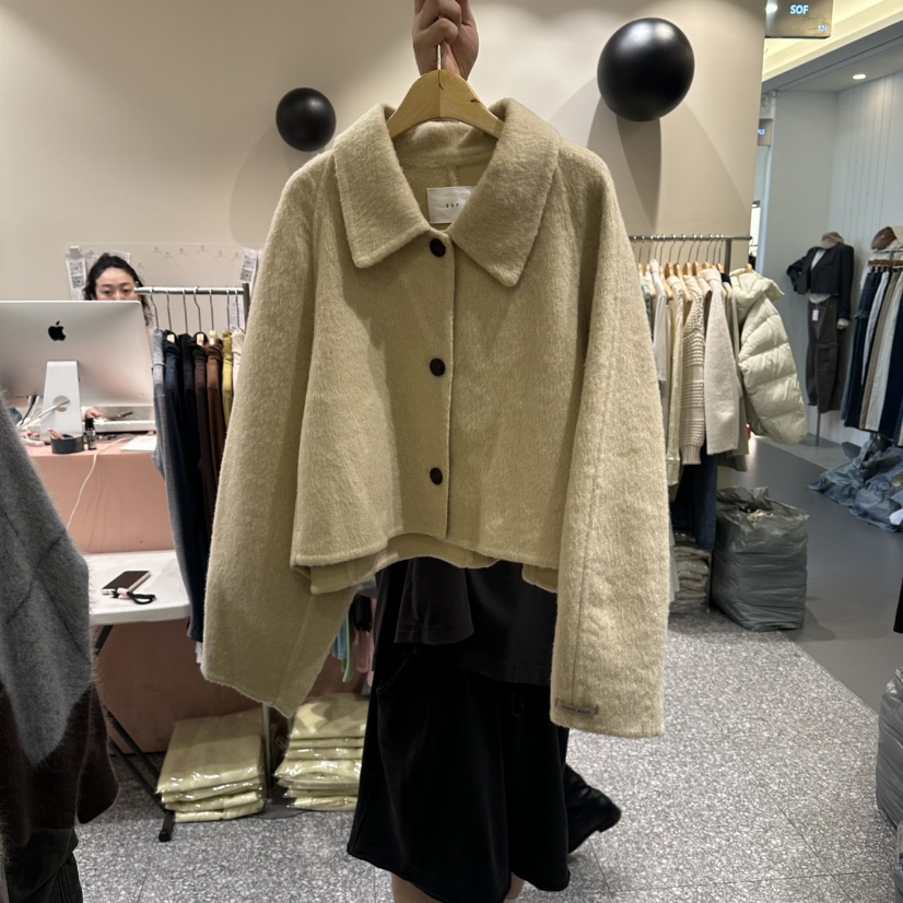 SOF東大門㊣直郵女士新款休閑真品熱賣人氣時尚職業短款大衣SOF短款大衣圖色2