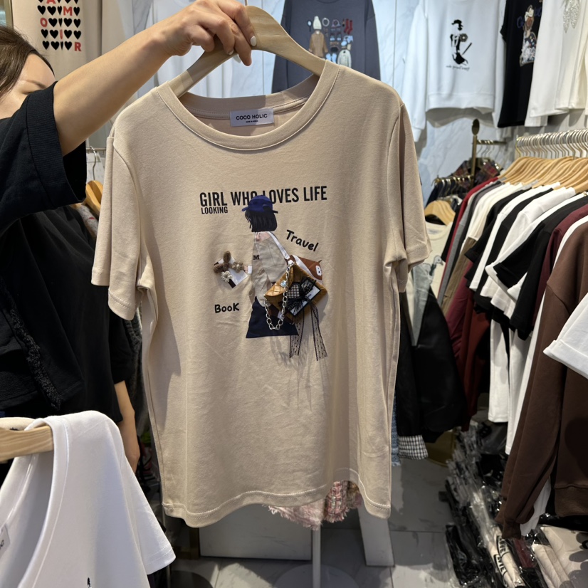 COCO HOLIC韓國代購㊣女裝新品職業推薦休閑熱賣人氣25秋冬T恤COCO HOLICT恤圖色3