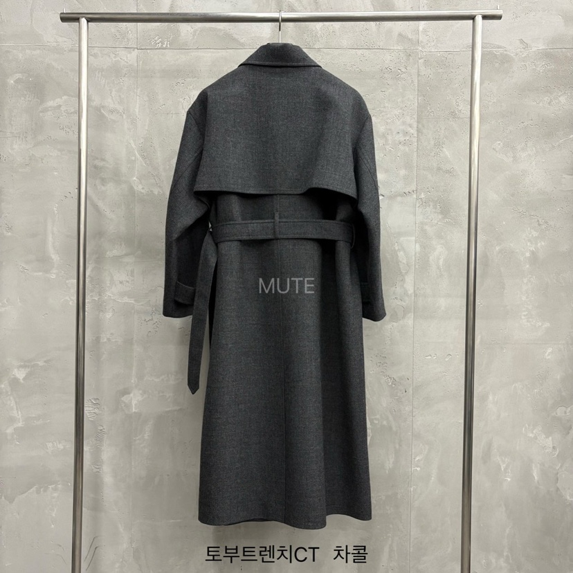 MUTE-P東大門㊣實拍女士新款休閑真品25秋冬中長款大衣含腰帶MUTE中長款大衣