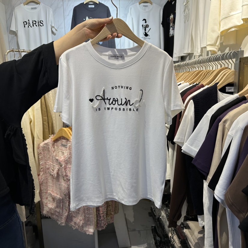 COCO HOLIC韓國直郵㊣女裝新品真品職業休閑熱賣推薦人氣T恤COCO HOLICT恤圖色1