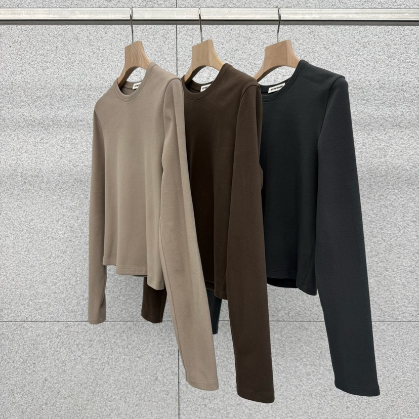 AT THE BAGEL東大門㊣代購女裝新品25秋冬人氣職業長袖T恤AT THE BAGEL長袖T恤