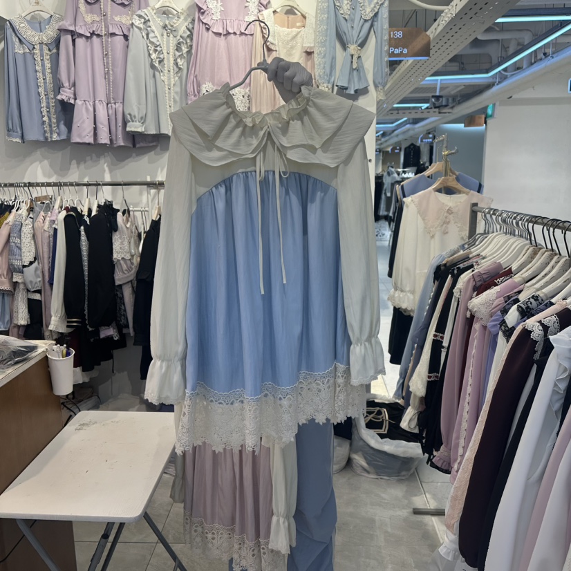 PAPA韓國代購㊣女士新品25秋冬人氣真品熱賣職業襯衫蕾絲衫PAPA襯衫/蕾絲衫圖色2