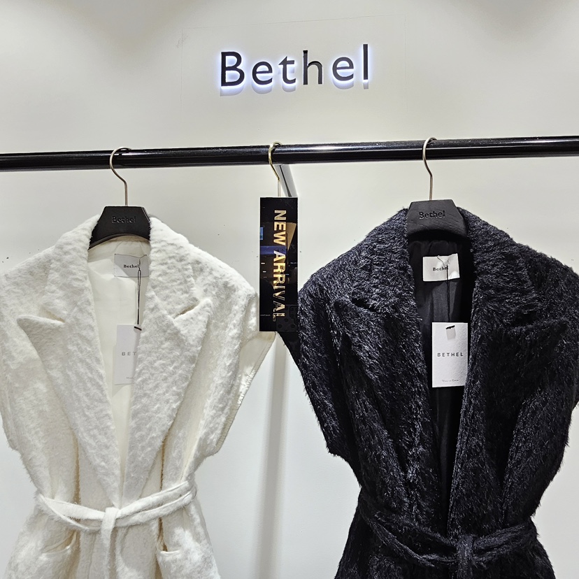 BETHEL韓國代購㊣女士新品時尚25秋冬推薦人氣熱賣馬甲含腰繩BETHEL馬甲