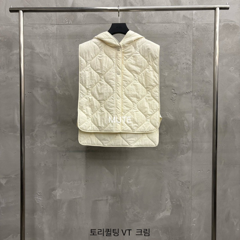 MUTE-P韓國直郵㊣女士新品人氣熱賣25秋冬時尚職業馬甲絎縫MUTE馬甲圖色1