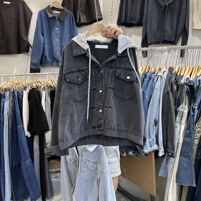 HIPTIQUE韓國直郵㊣女士新品真品熱賣職業休閑25秋冬夾克兜帽HIPTIQUE夾克圖色2