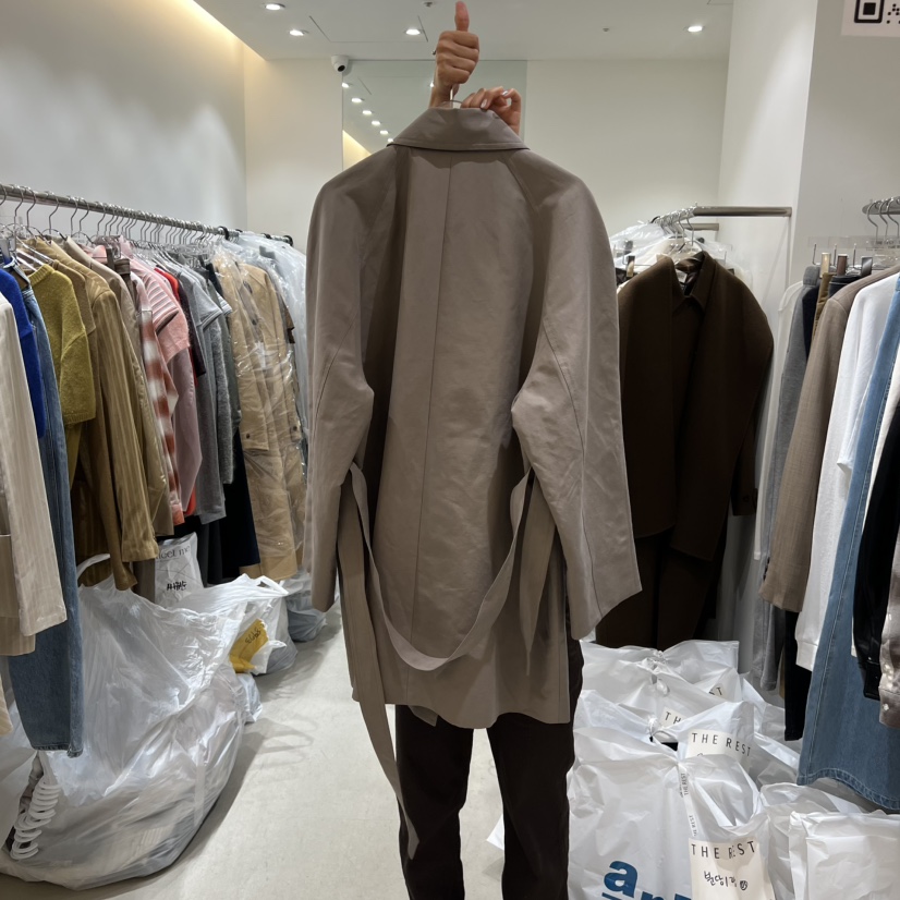 THE REST東大門㊣實拍女士新品推薦25秋冬時尚職業長款風衣THE REST/UNNOEUD長款風衣