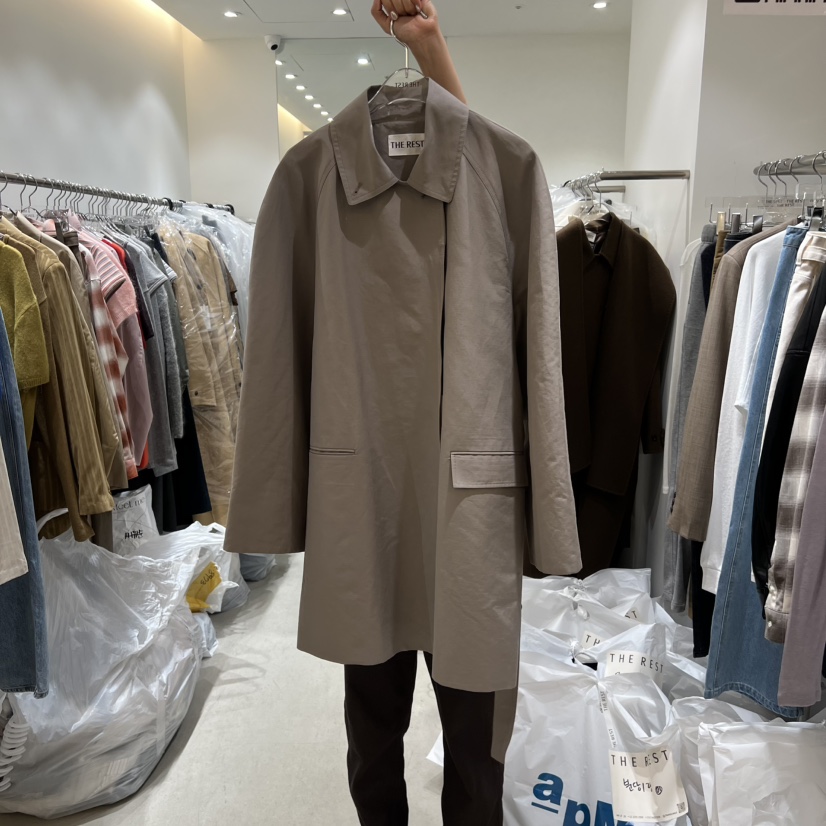 THE REST東大門㊣實拍女士新品推薦25秋冬時尚職業長款風衣THE REST/UNNOEUD長款風衣圖色1