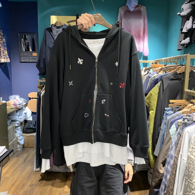 MERCI LINDA東大門㊣直郵女士新品人氣夾克不含內搭拉鏈兜帽MERCI LINDA夾克圖色2