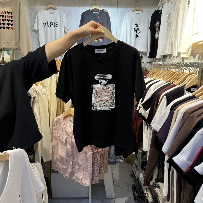COCO HOLIC東大門㊣實拍女士新品休閑25秋冬職業推薦時尚T恤COCO HOLICT恤圖色2