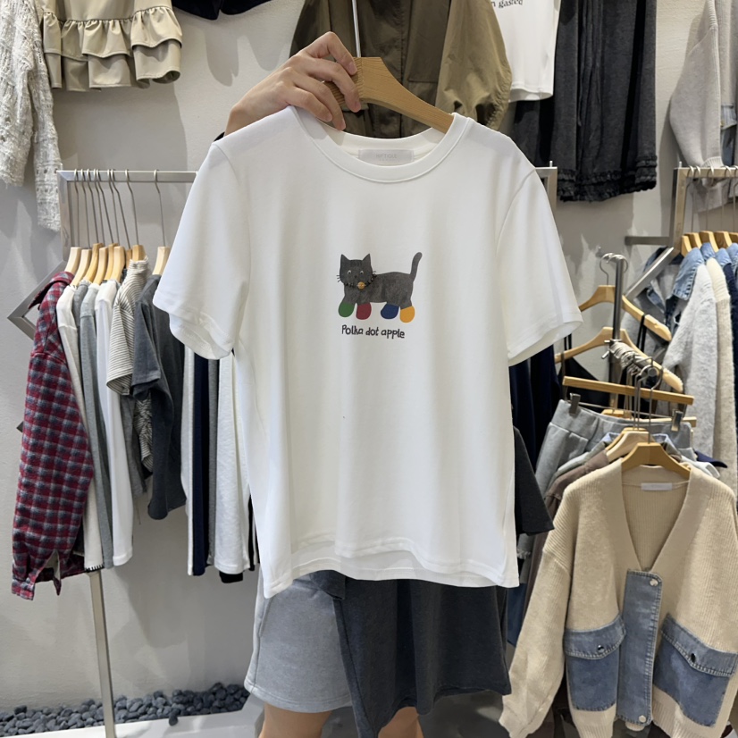 HIPTIQUE東大門㊣直郵女裝新品推薦休閑25秋冬人氣真品時尚T恤HIPTIQUET恤圖色1