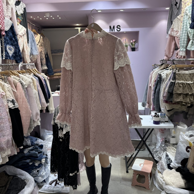 MS韓國直郵㊣女裝新品人氣25秋冬休閑熱賣職業時尚真品連衣裙MS連衣裙