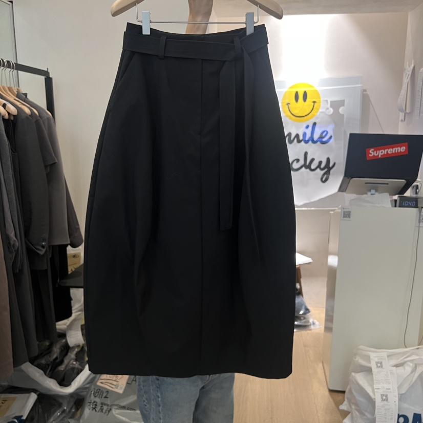 LA MAGIE FEMME東大門㊣實拍女士新品推薦25秋冬長裙含腰帶棉Lamagie Femme長裙圖色3