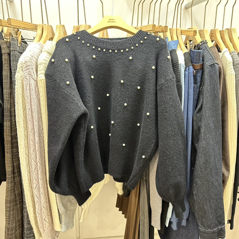 ABLESTUDIO東大門㊣代購女裝新款休閑真品時尚推薦25秋冬針織衫ABLESTUDIO針織衫圖色3