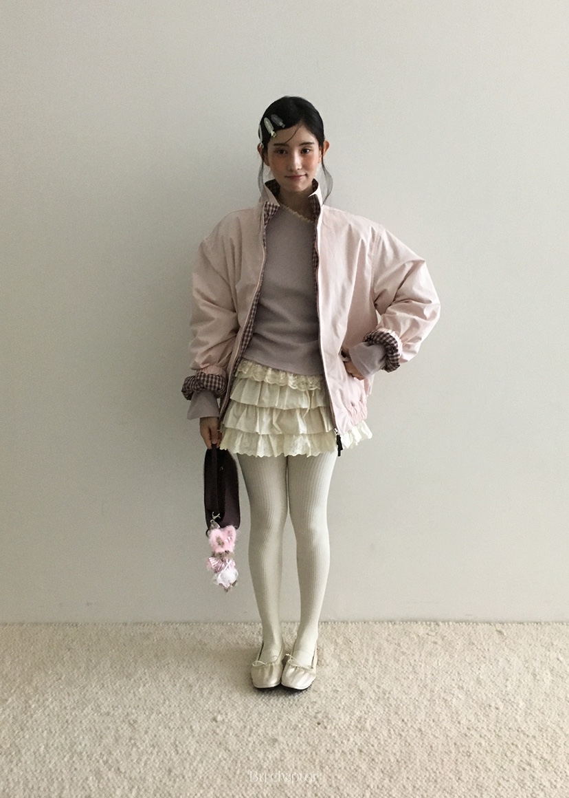 BY CHAPTER韓國直郵㊣女士新品熱賣休閑真品時尚推薦夾克格紋BY Chapter夾克
