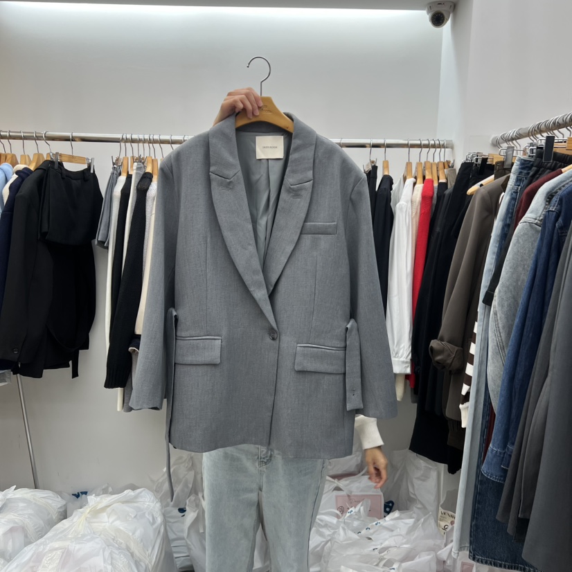 DRESS ROOM韓國直郵㊣女士新款職業休閑真品推薦25秋冬夾克DRESS ROOM夾克圖色1