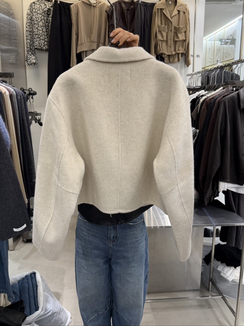 THE SIL東大門㊣直郵女士新品25秋冬人氣推薦短款大衣手工THE SIL/1 2ILLY短款大衣