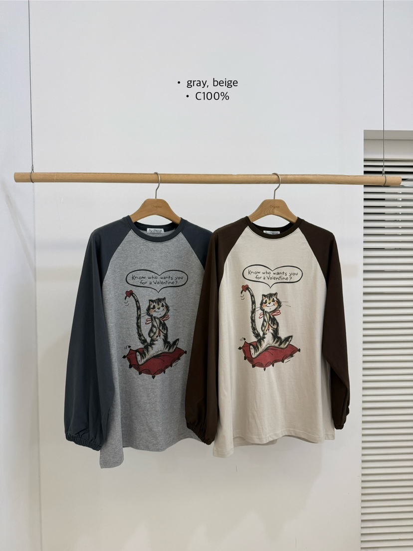 BY CHAPTER韓國代購㊣女裝新品熱賣時尚真品人氣25秋冬長袖T恤BY Chapter長袖T恤