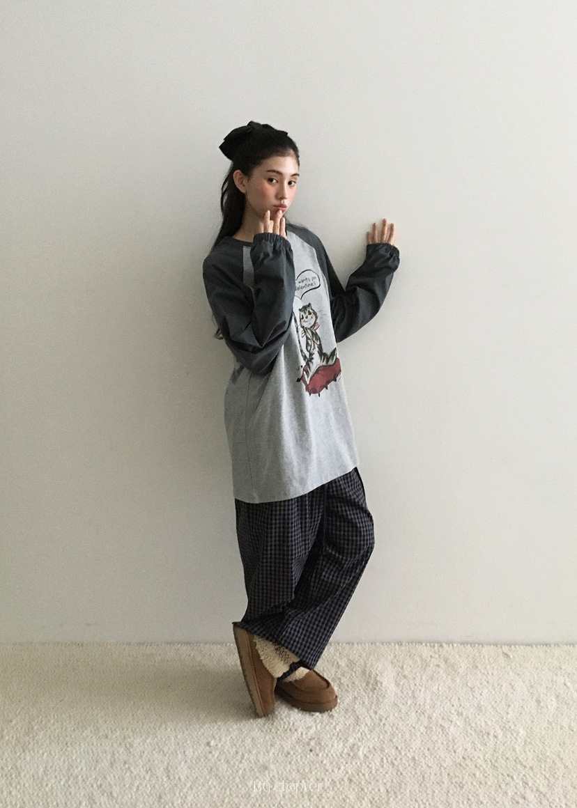 BY CHAPTER韓國代購㊣女裝新品熱賣時尚真品人氣25秋冬長袖T恤BY Chapter長袖T恤