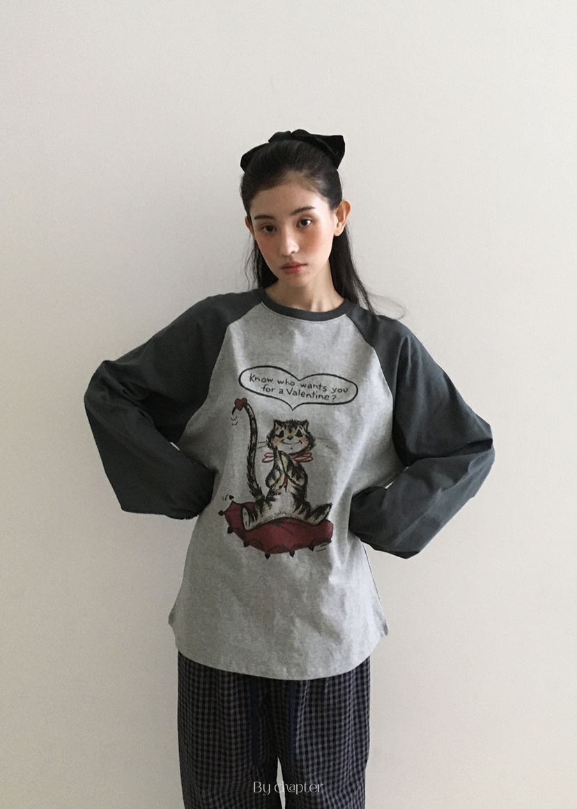 BY CHAPTER韓國代購㊣女裝新品熱賣時尚真品人氣25秋冬長袖T恤BY Chapter長袖T恤圖色2