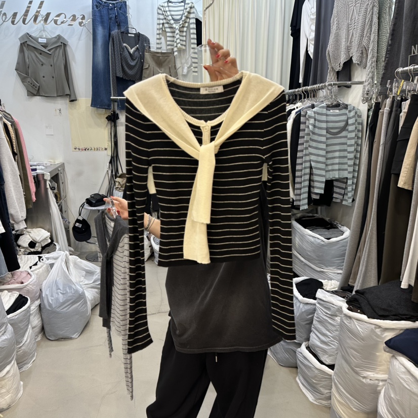 BILLION-L東大門㊣直郵女士新款人氣25秋冬套裝兩件套披肩BILLION-L套裝圖色3