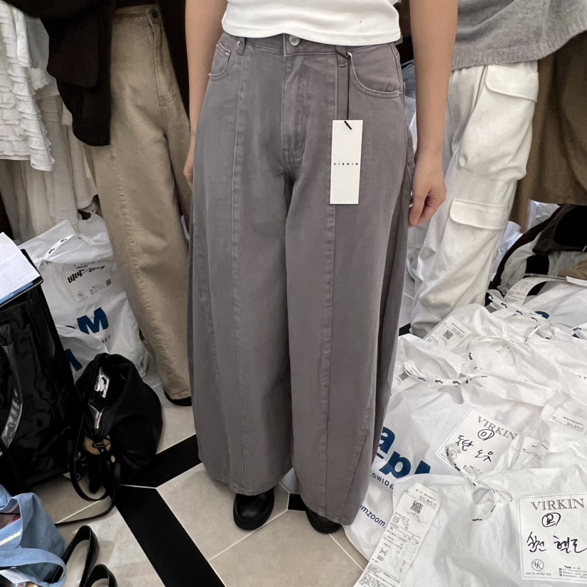 VIRKIN韓國代購㊣女裝新款休閑熱賣職業時尚25秋冬真品休閑褲VIRKIN休閑褲圖色1