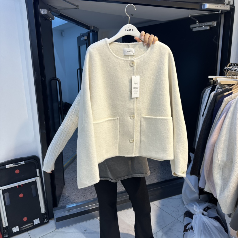 HARU韓國代購㊣女裝新品熱賣真品人氣25秋冬推薦夾克手工制作HARU夾克圖色1