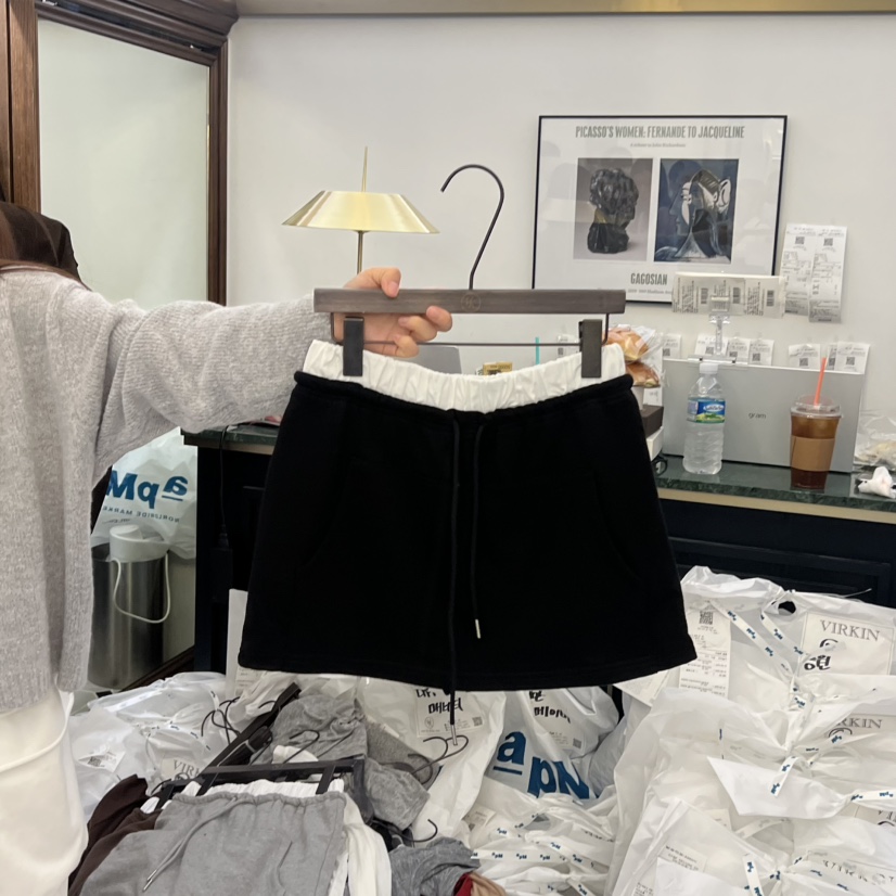 VIRKIN東大門㊣直郵女裝新款時尚真品人氣職業25秋冬裙褲拼色VIRKIN裙褲圖色3