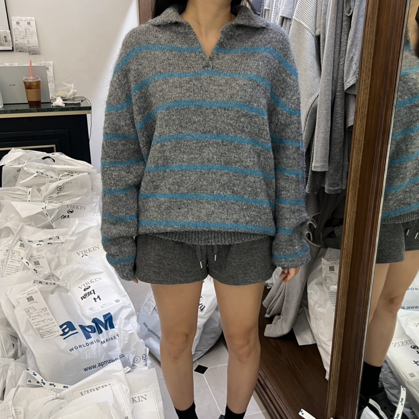 VIRKIN韓國直郵㊣女士新款時尚真品休閑職業推薦人氣針織衫VIRKIN針織衫圖色2