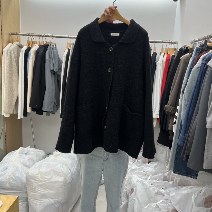 DRESS ROOM韓國直郵㊣女士新品時尚人氣25秋冬短款大衣手工DRESS ROOM短款大衣圖色3
