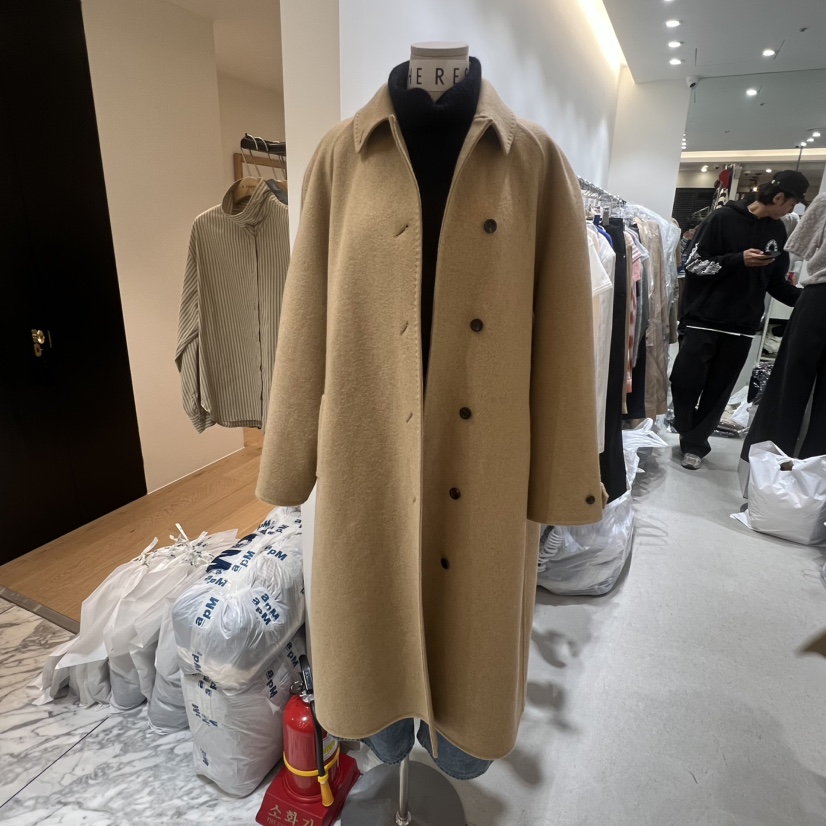 THE REST東大門㊣代購女裝新品推薦休閑時尚中長款大衣手工THE REST/UNNOEUD中長款大衣圖色1