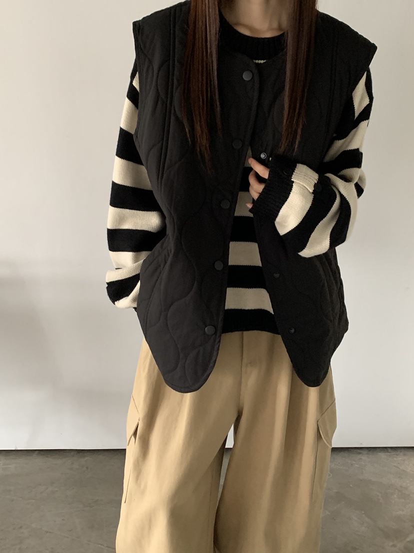 RIVER RAIN東大門㊣實拍女士新品25秋冬熱賣時尚人氣馬甲絎縫RIVER RAIN馬甲