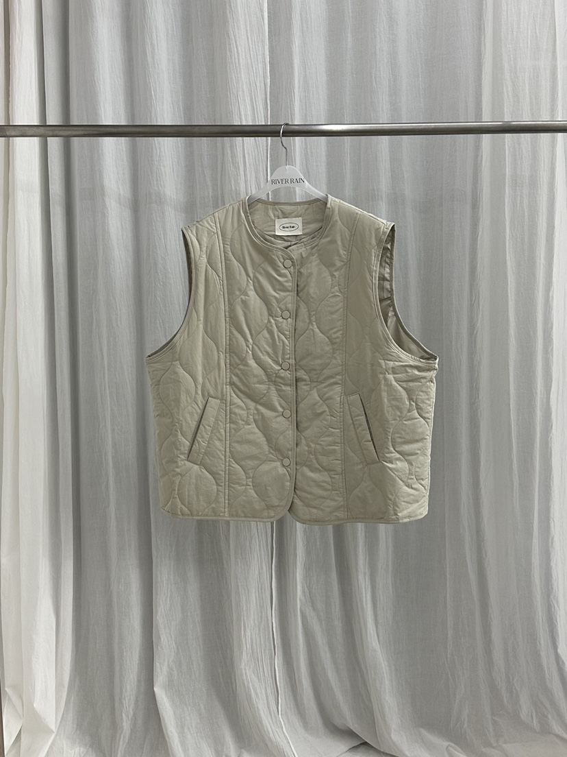 RIVER RAIN東大門㊣實拍女士新品25秋冬熱賣時尚人氣馬甲絎縫RIVER RAIN馬甲圖色1